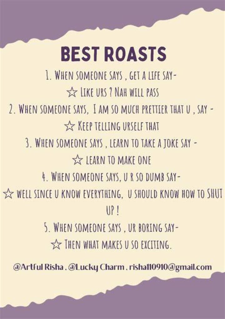 How to roast someone?