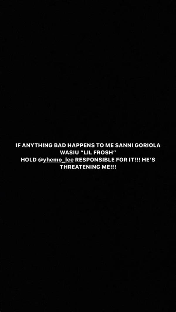 “If Anything Happens to Me Hold Yhemo Lee”: Young Singer Lil Frosh Cries Out, Fans React
