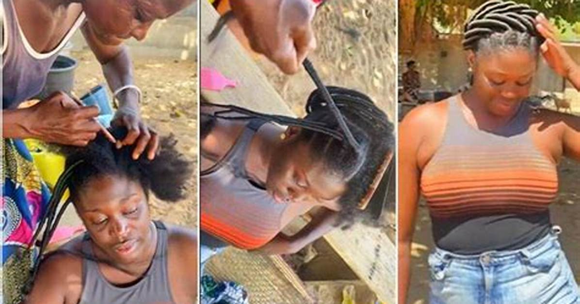 "It's Very Beautiful": Lady Travels All the Way from City to Village to Make Thread Hair, Video Emerges