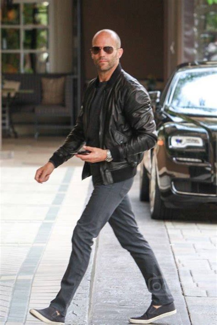 Jason Statham cuts a casual figure as he enjoys quality time with his