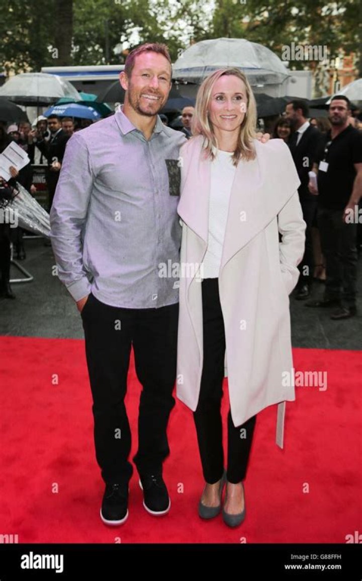Jonny Wilkinson and new bride Shelley Jenkins pictured together
