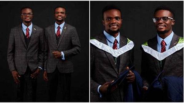 "Kehinde & Taiwo": Nigerian Twin Brothers Bag 1St Class in Law from University of Ibadan, Story Goes Viral