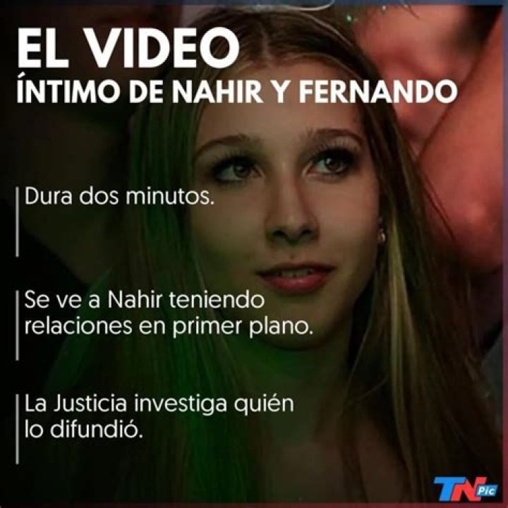 La filmaci&oacute;n &iacute;ntima de Nahir Galarza, el video sexual m&aacute;s buscado de