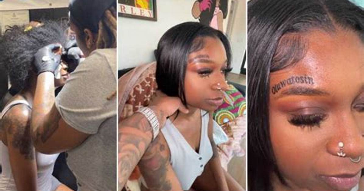 Lady Tattoos Name of Her Nigerian Twitter Crush on Her Face, Video of Her Receiving It Stirs Reactions