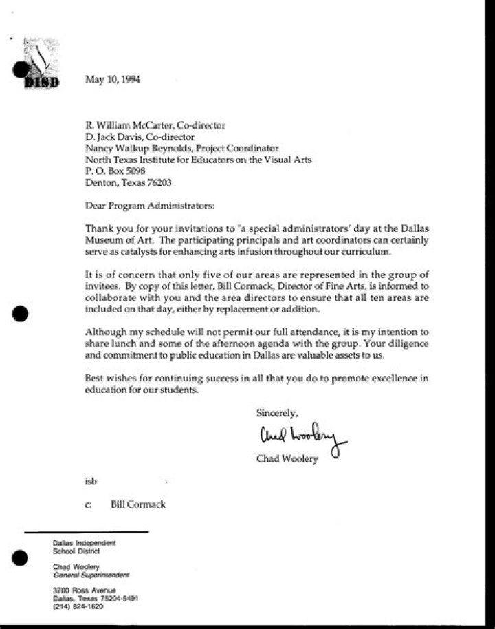 [Letter from Chad Woolery to Jack Davis and Bill McCarter, November 23
