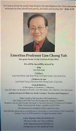 Lim Chong Yah Obituary and Death Cause | What Happened to Economist