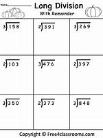 Long Division (Remainder) 305 and 4