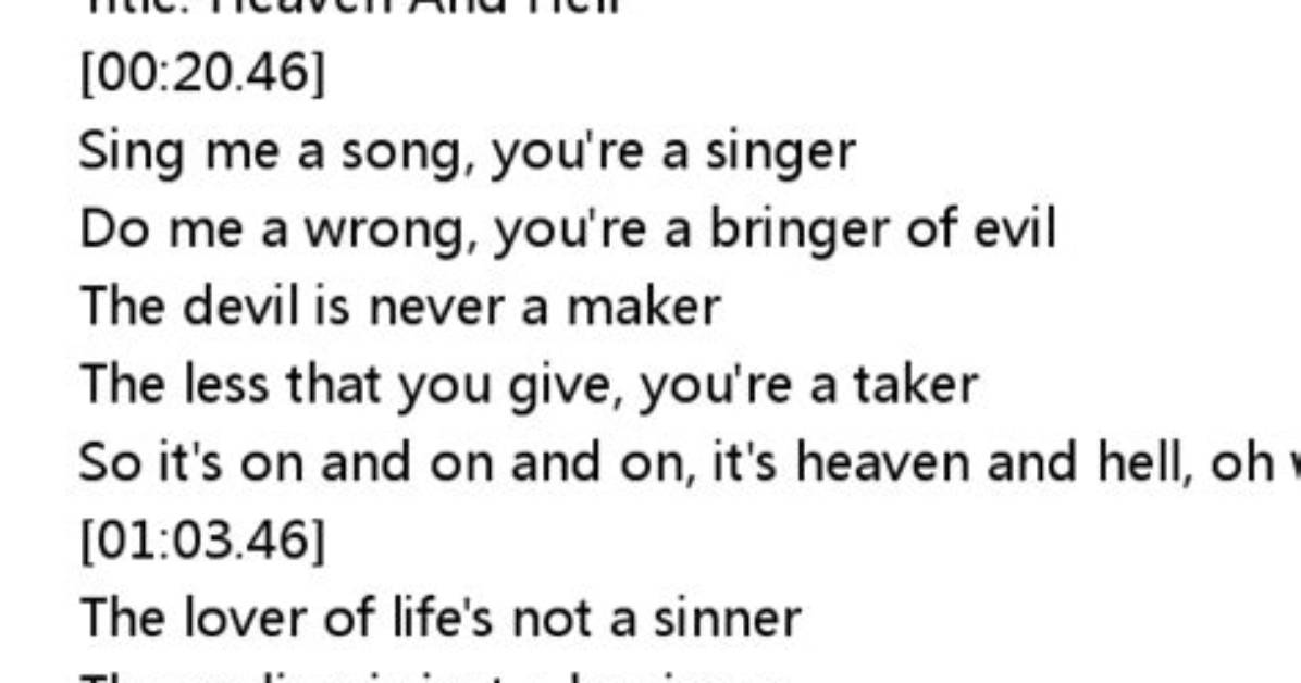 Lyrics & Translations of a Hope in Hell by All Good Things