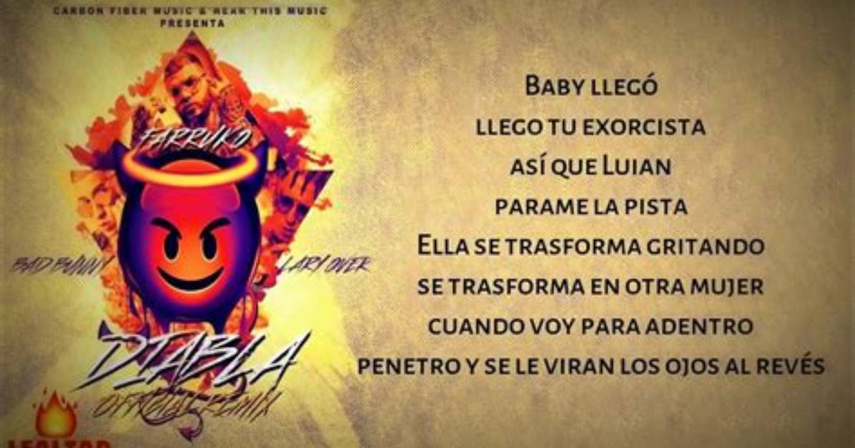 Lyrics & Translations of Diabla by Lary over & Farruko & Bad Bunny