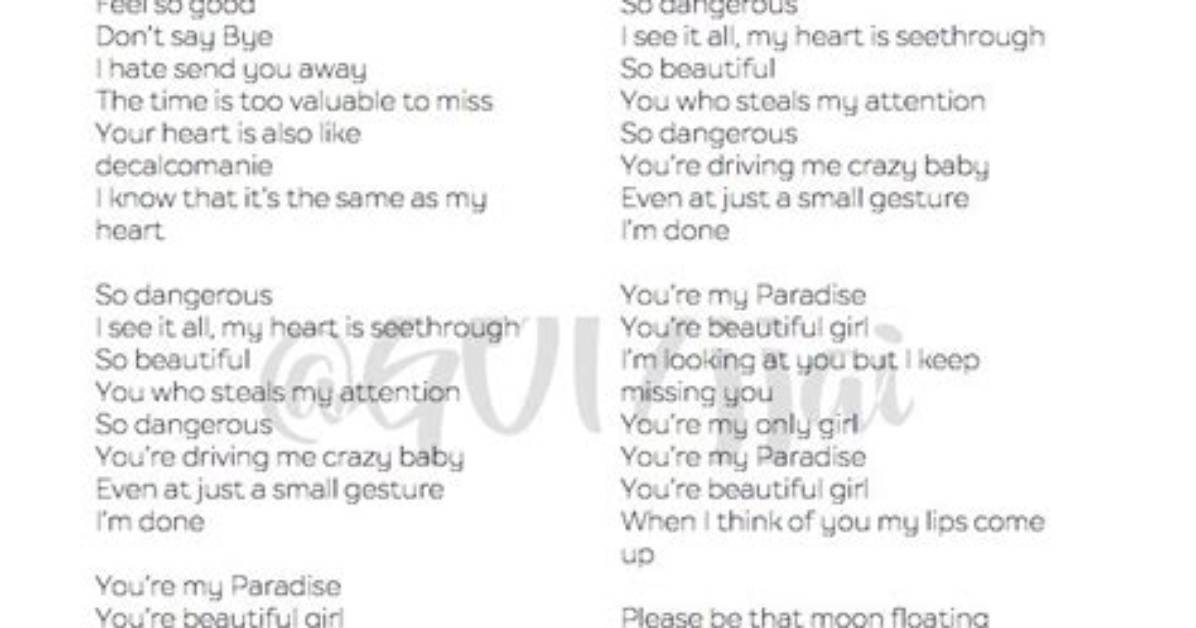 Lyrics & Translations of Paradise (Not for Me) by Madonna