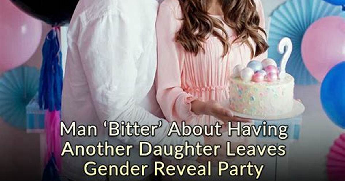 Man Storms out of Gender Reveal Party When He Realizes He's Having Another Daughter