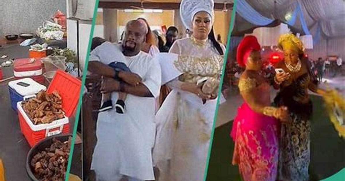 "Marry a Rich Igbo Man": Newborn Baby's Dedication Becomes Talk of Town as Guests Spray Wads of Cash
