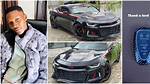 Massive Jubilation as Young Singer Zinoleesky Splashes over N30M on New Chevrolet Camaro Sports Car