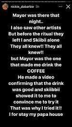 “Mayor Made Me Drink the Laced Coffee”: Ig Model Spills More Details About Skiibii and Mayorkun