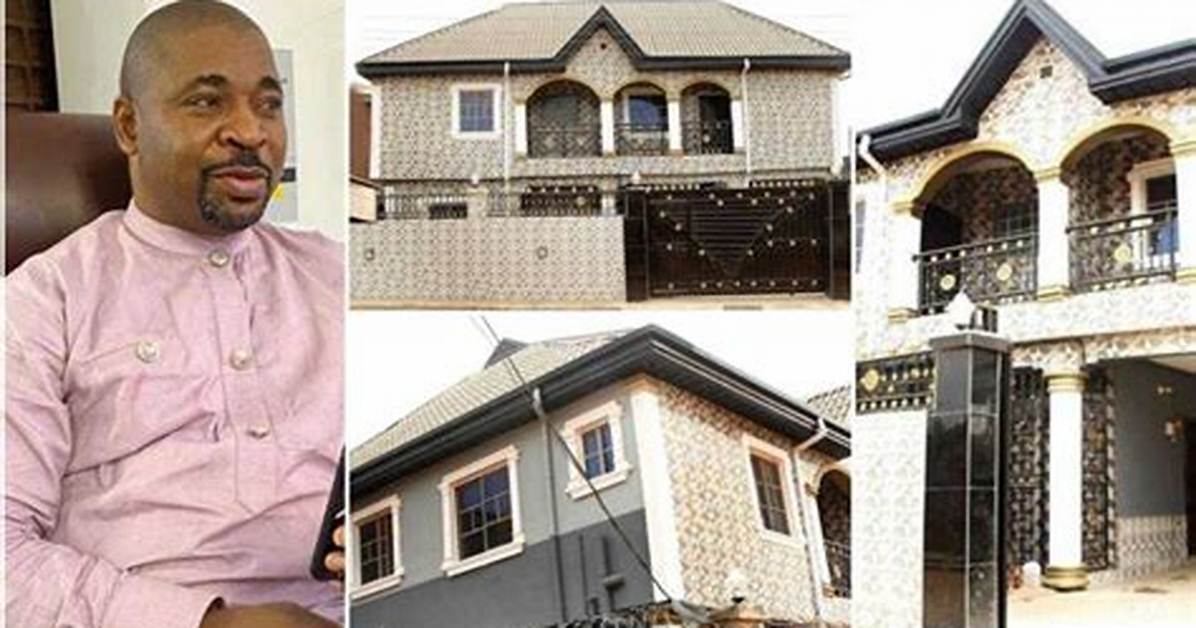 Mc Oluomo Shows off His Wife's Newly Completed House, Congratulates Her (Photos)