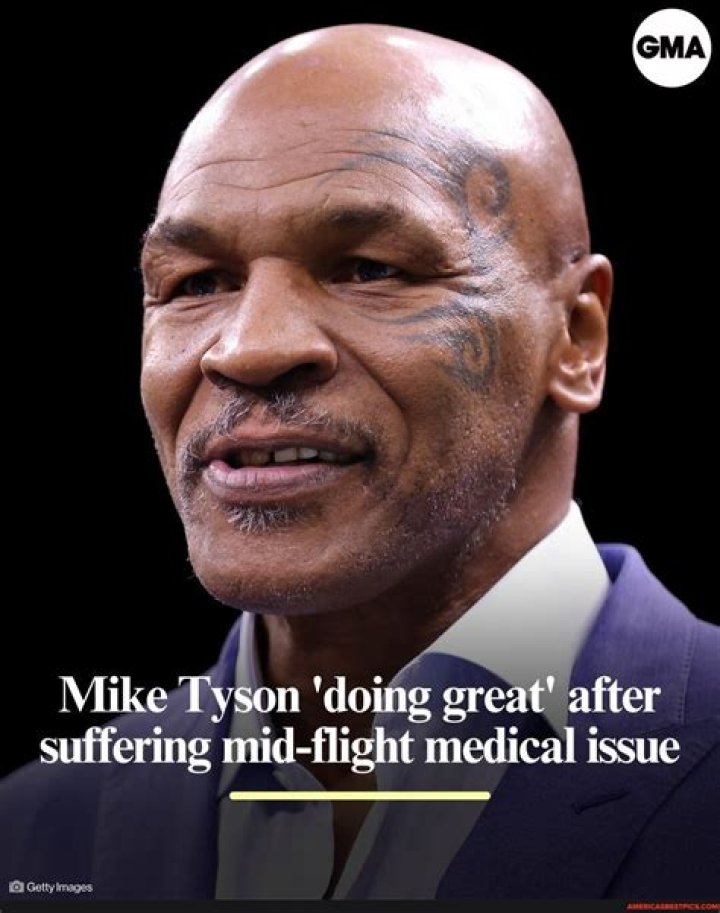 Mike Tyson &lsquo;doing great&rsquo; after falling ill during weekend flight from