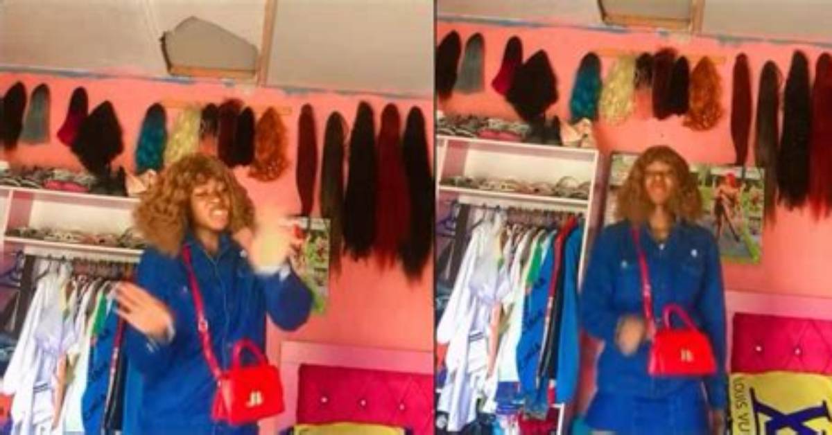 Mixed Reactions as Lady Shows off Collection of 6 Wigs Worth over N2.9M Combined