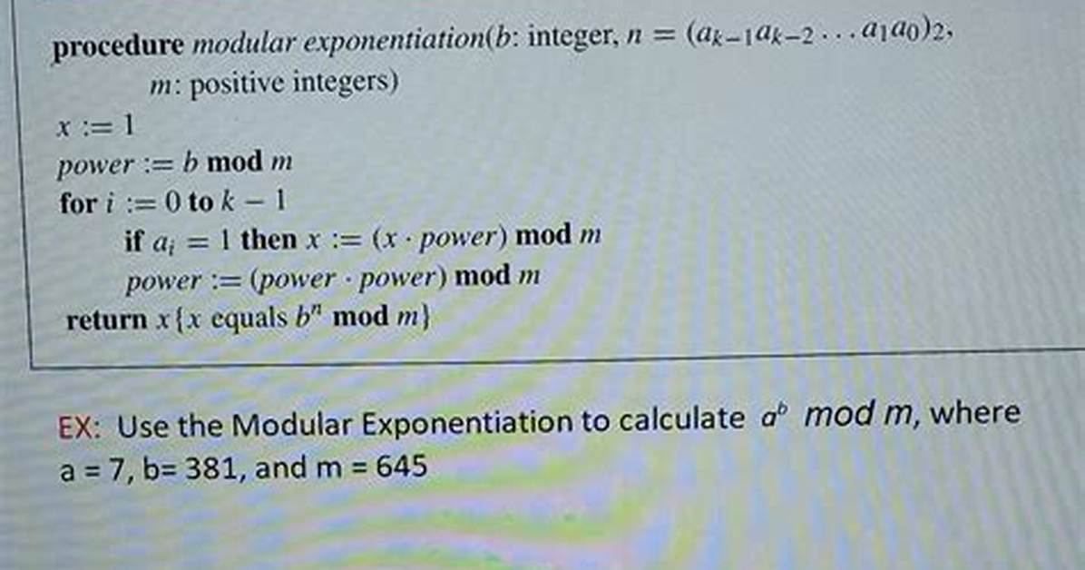 Modular Exponentiation 5^12Mod23