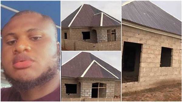 Nigerian Man Builds Bungalow, Roofs It with over N1M, Many Praise His Portable Home
