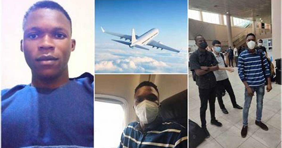 Nigerian Man ‘Enters’ Aeroplane for the First Time, Says It Has Always Been His Childhood Dream