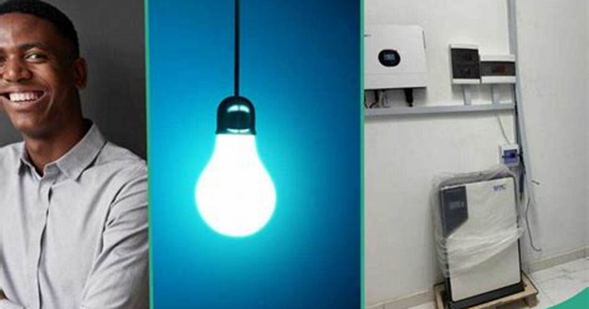 Nigerian Man Spends Millions to Install Solar Batteries for Home Electricity, Enjoys 24/7 Light
