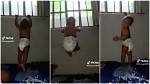 “No Allow Am Join Nepa O”: Baby Surprises Mum in Tiktok Video, Sweats as He Tries to Climb Their Room’s Window