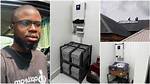 “No Nepa”: Man Installs Solar with 4 Batteries, Generates Electricity, Says It Carries Cooker
