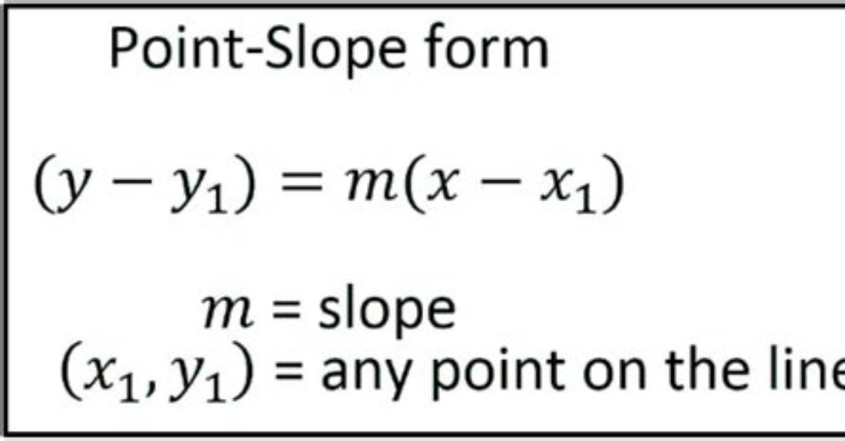 Point Slope Form