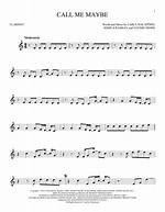 Pop Songs Clarinet Sheet Music