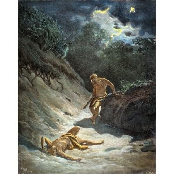 Posterazzi Cain & Abel Nthe Death Of Abel Color Engraving After