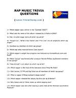 Rap Music Questions | Popnable