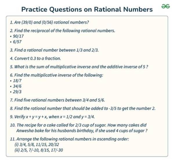 Rational Numbers Practice Problem