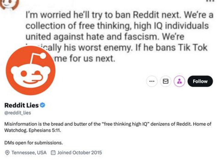 Reddit Lies on Twitter "Reddit moment"