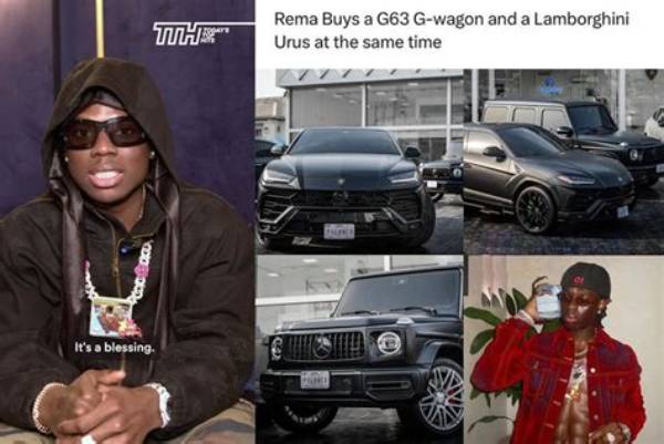 Rema Buys Lamborghini and G-Wagon at the Same Time, Impressive Photos Trend: “No Calming Down”