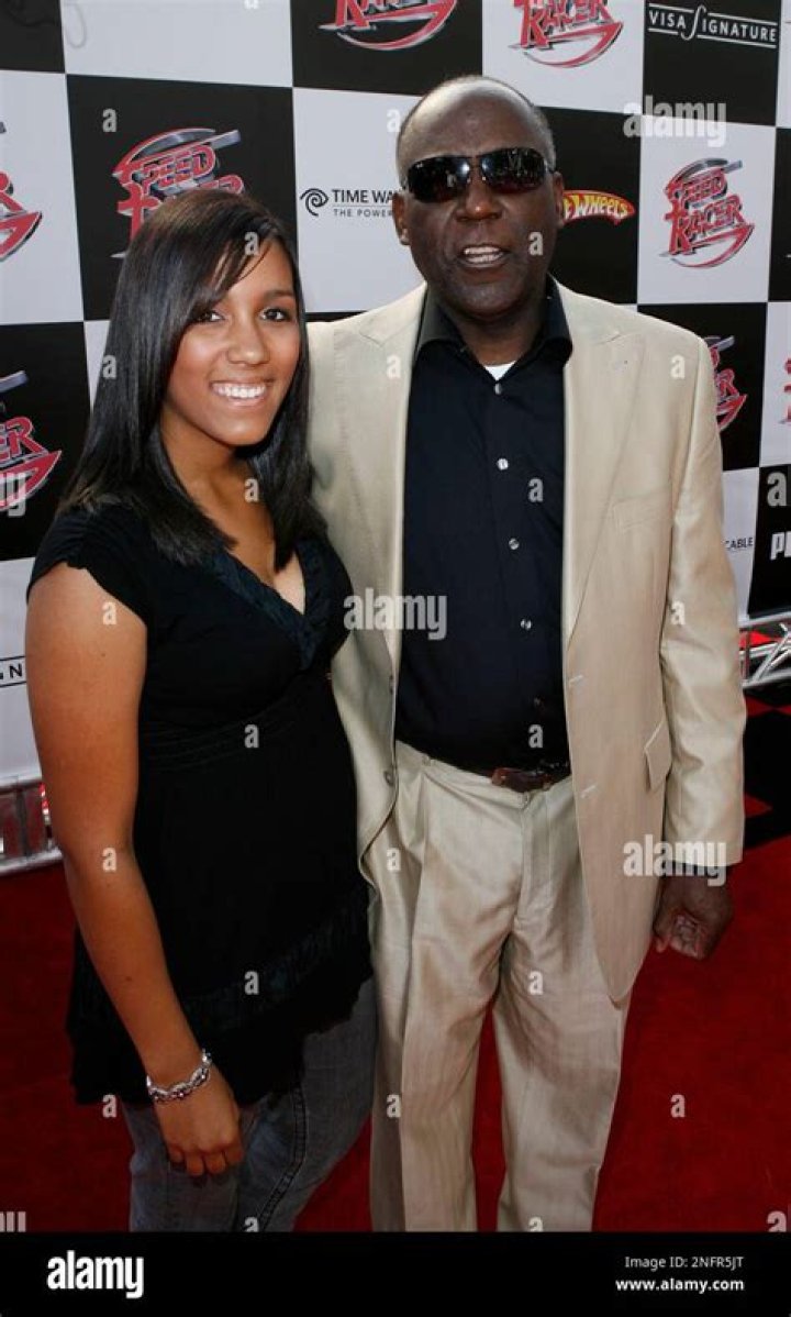 Richard Roundtree and daughter Speed Racer Premiere at the Nokia