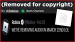 'Roblox' Is Removing Audios from Its Services and Fans Are Not Happy with the News
