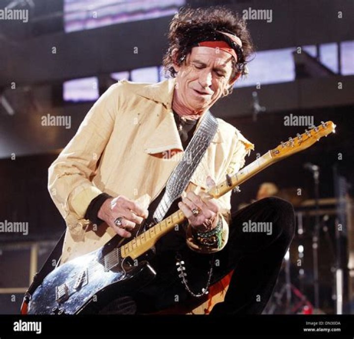 Rolling Stones guitarist Keith Richards married model Patti Hansen in