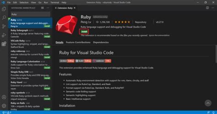 Ruby with Visual Studio Code