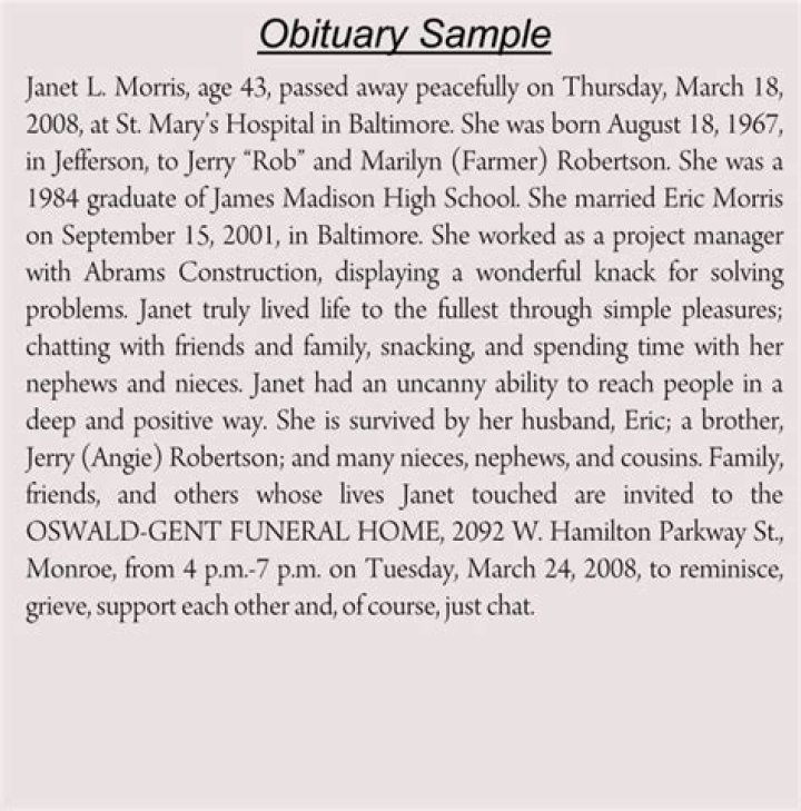 Samples of obituary writing ismjes