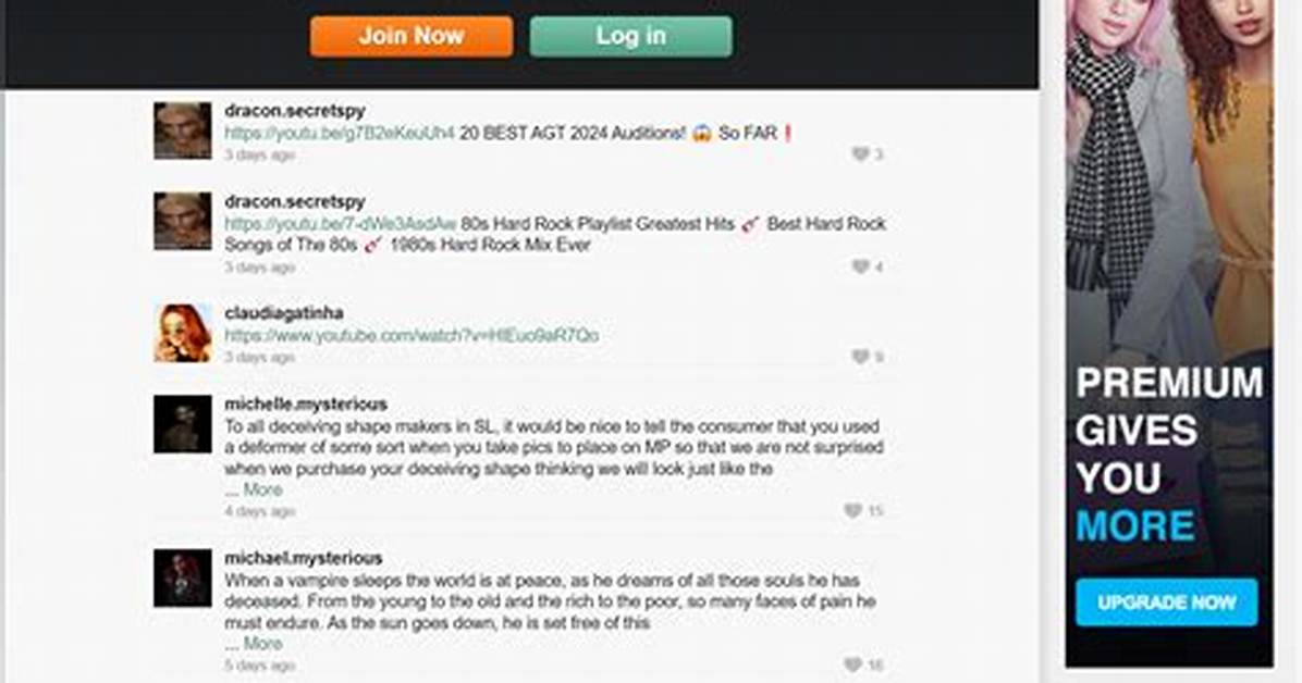 Second Life Forum – List of Second Life Discussions and Forums