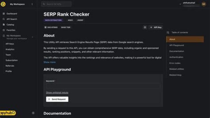 SERP Rank Checker API ApyHub