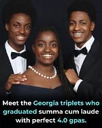 Sibling Goals! Georgia Triplets Graduate from Secondary School with a 4.0 Gpa