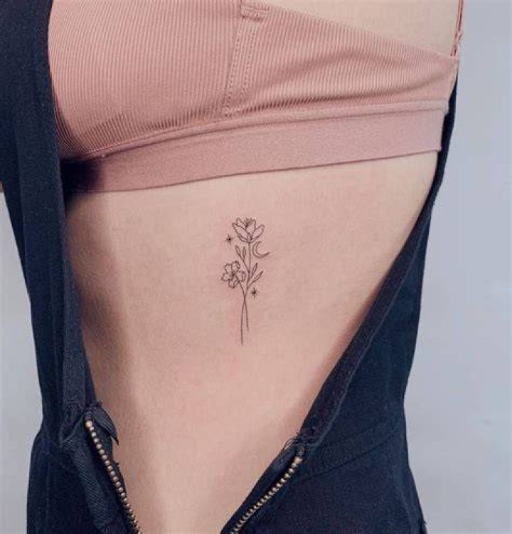 Small Flower Tattoo Rib Cage Best Design Idea
