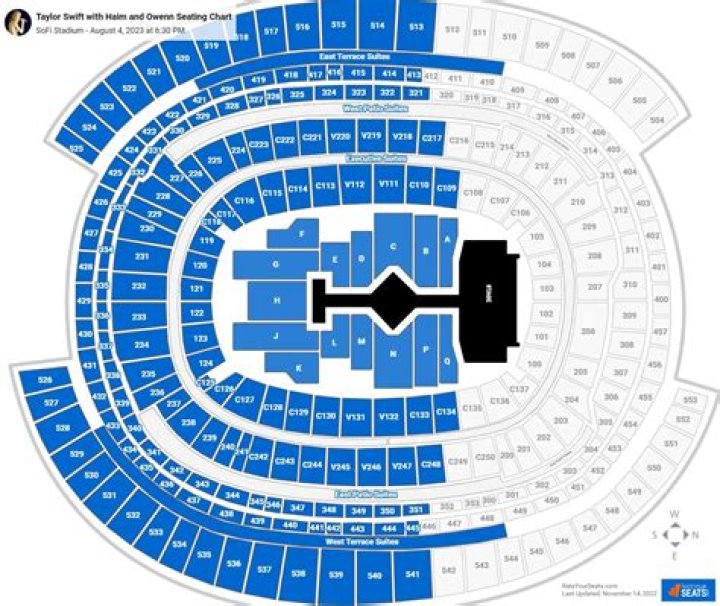 Sofi Stadium Seating Chart Taylor Swift Eras Tour