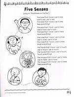 Songs About 5 Senses for Preschoolers