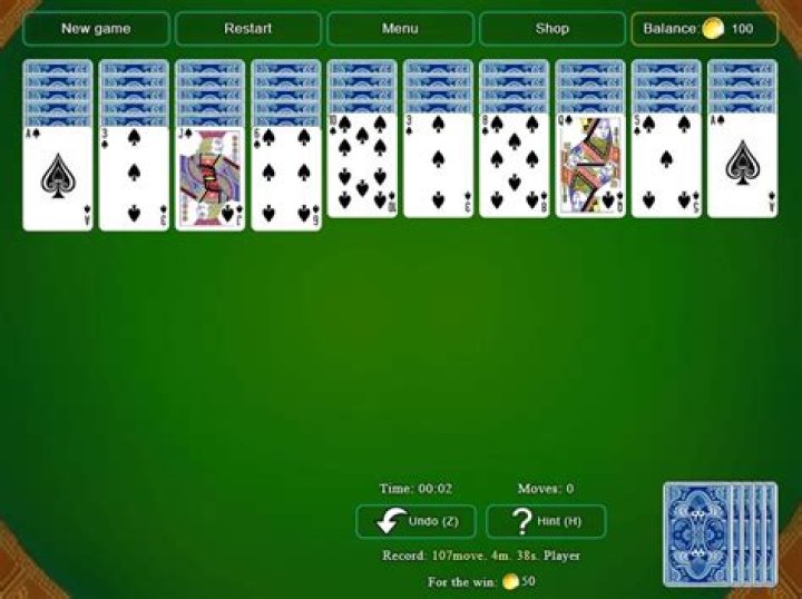 Spider Solitaire (pasjans solitaire)