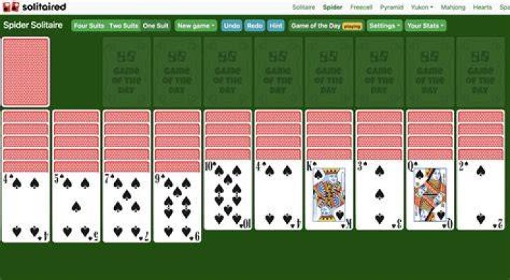 Spider Solitaire Play Online & 100 Free