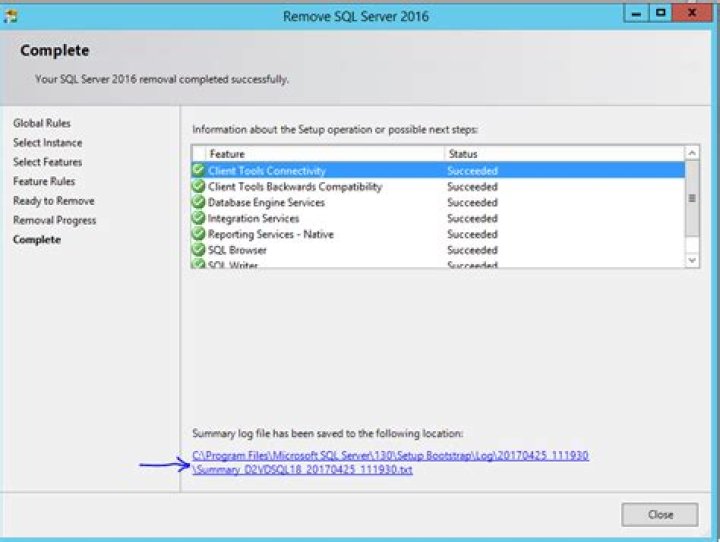 Steps to remove SQL Server 2016 Instance SQL Server World