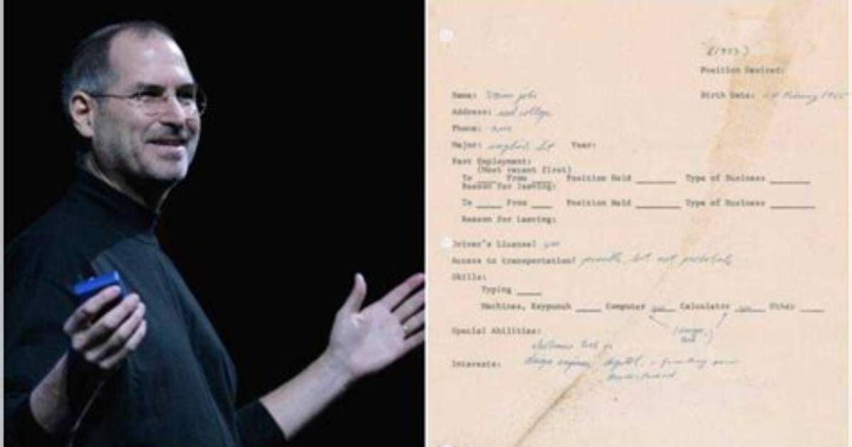 Steve Jobs' 1973 Handwritten Application Letter When He Was Looking for Work Sells for over N83M