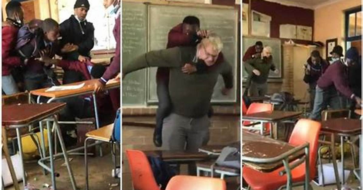 Stubborn Secondary School Kids Scatter Class, Drag Each Other, Student Jumps on Teacher's Back in Funny Video